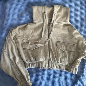 Cropped Cargo Hoodie